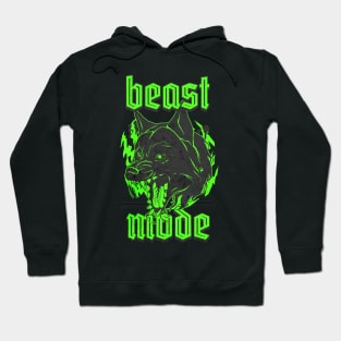 Beast Mode Gym Motivation Neon Hoodie